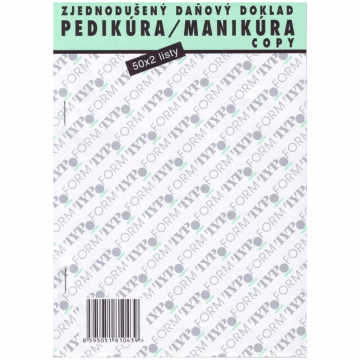 TYPOS kosmetický blok pedikúra, manikúra 50x2 listy